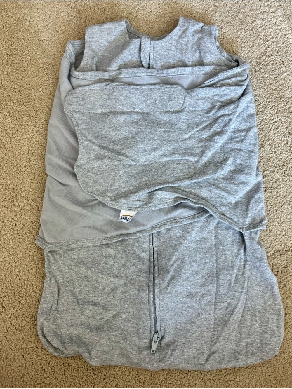 Halo Light Gray Baby SleepSack Swaddler- 0-3 months